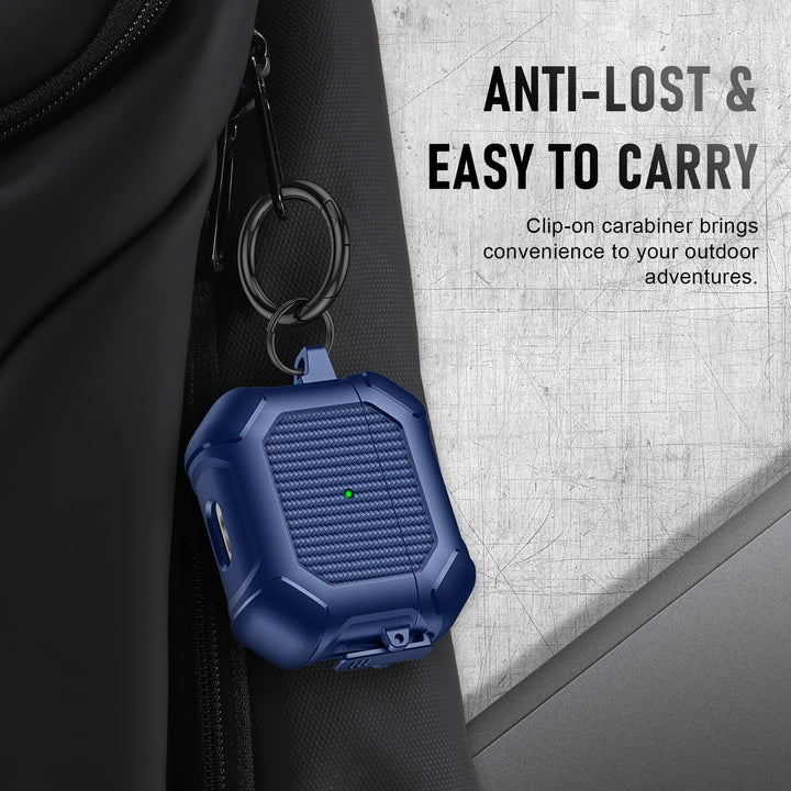 Maxjoy Carbon Fiber AirPods Case with Keychain - DOKUTRONIX