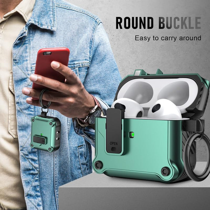 Maxjoy Carbon Fiber AirPods Case with Keychain - DOKUTRONIX