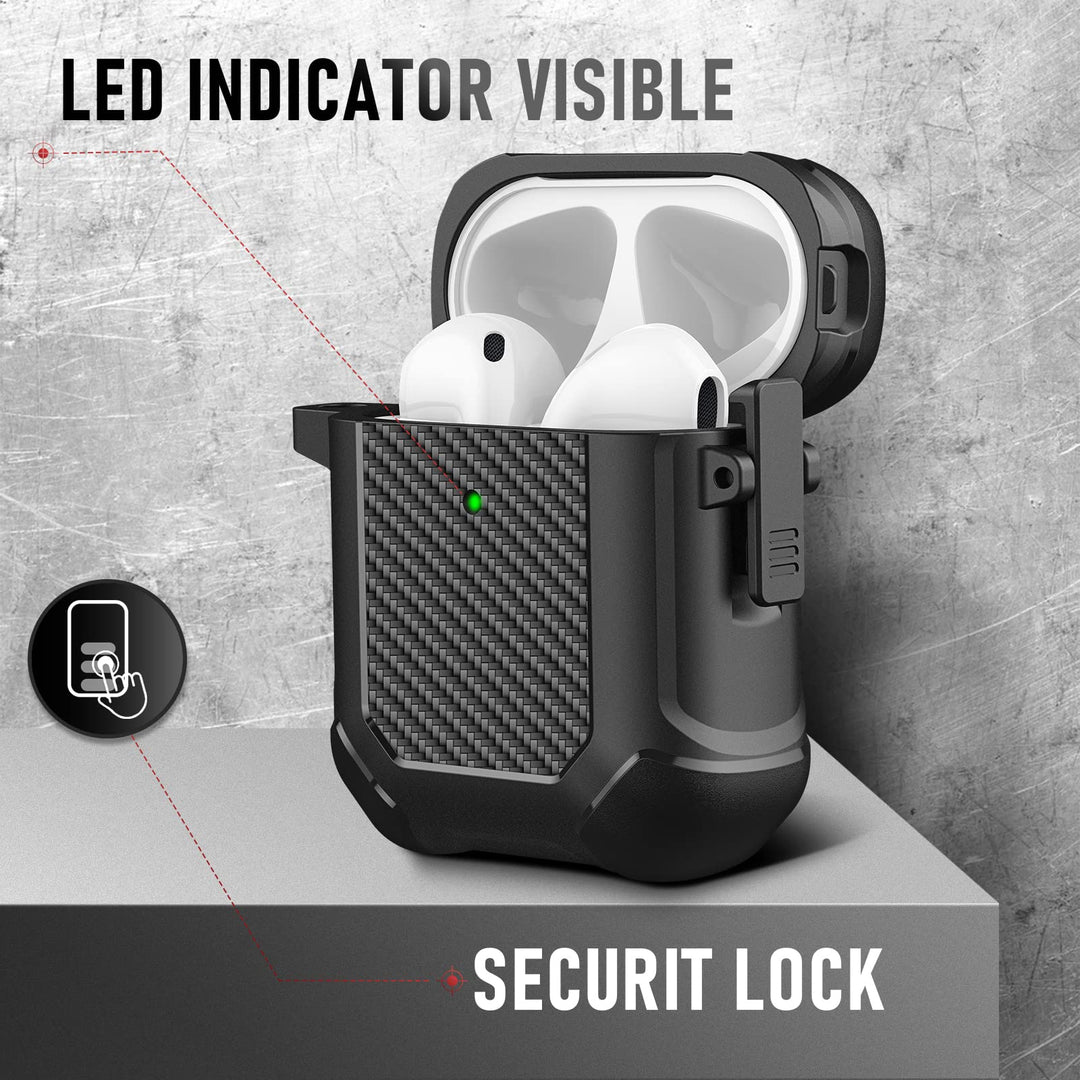 Maxjoy Carbon Fiber AirPods Case with Keychain - DOKUTRONIX