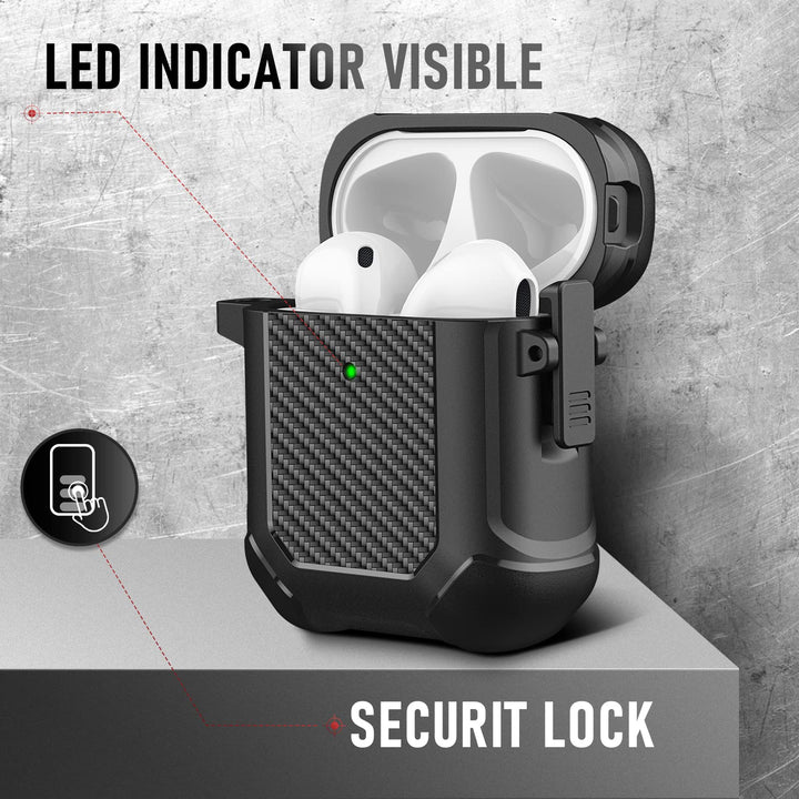 Maxjoy Carbon Fiber AirPods Case with Keychain - DOKUTRONIX