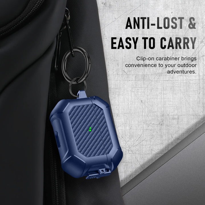 Maxjoy Carbon Fiber AirPods Case with Keychain - DOKUTRONIX