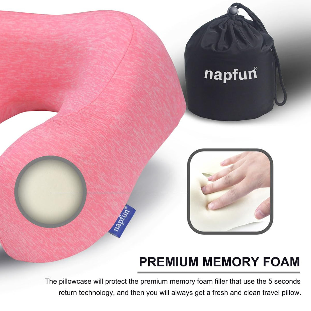 Memory Rest Neck Pillow - Rose - DOKUTRONIX