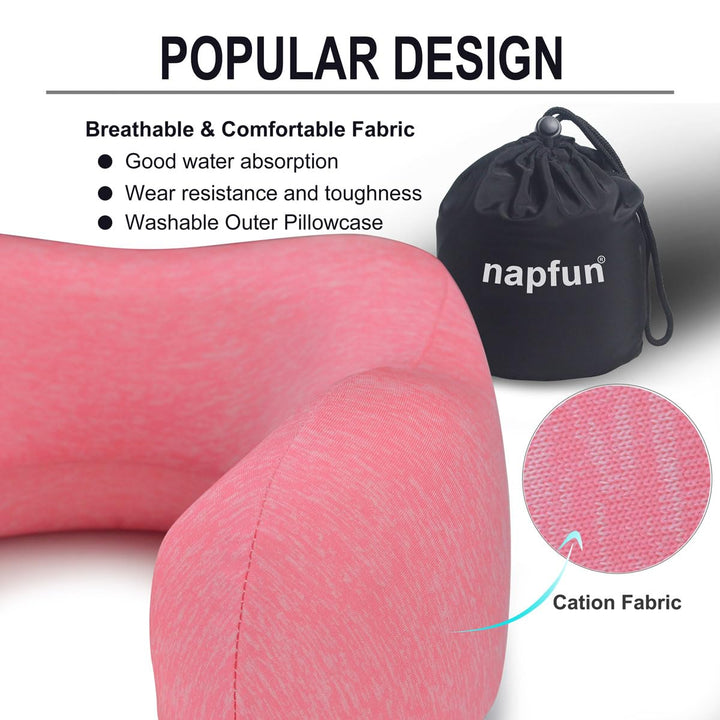 Memory Rest Neck Pillow - Rose - DOKUTRONIX
