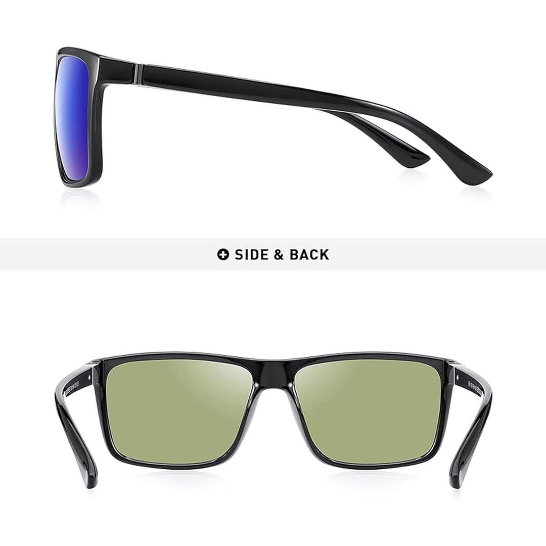 MERRY'S Sport Shades - Black/Blue Mirror - DOKUTRONIX
