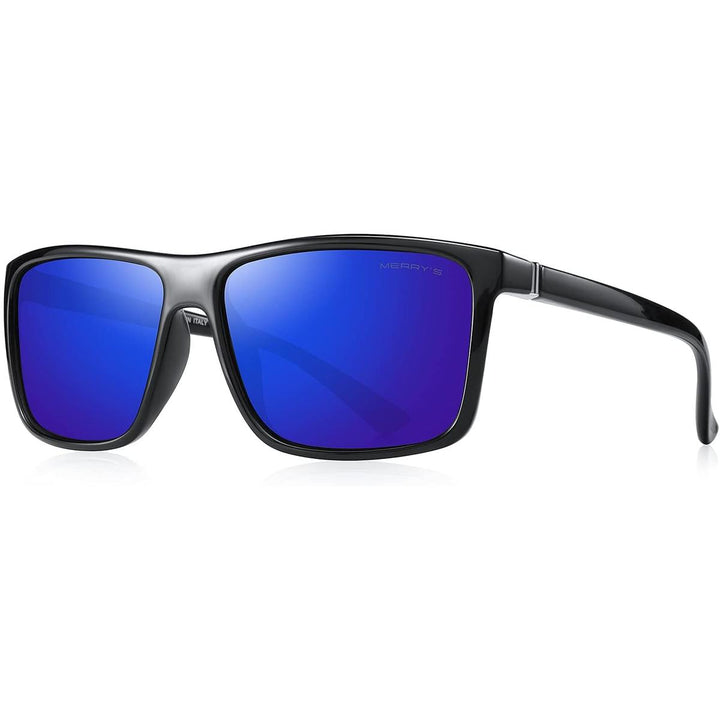 MERRY'S Sport Shades - Black/Blue Mirror - DOKUTRONIX