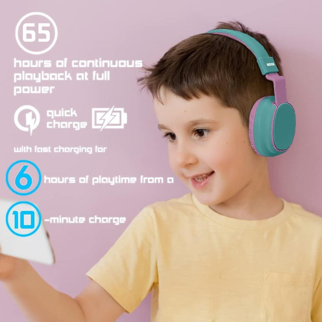 MIDOLA Bluetooth Kids Headphones - Fun & Safe Sound! - DOKUTRONIX