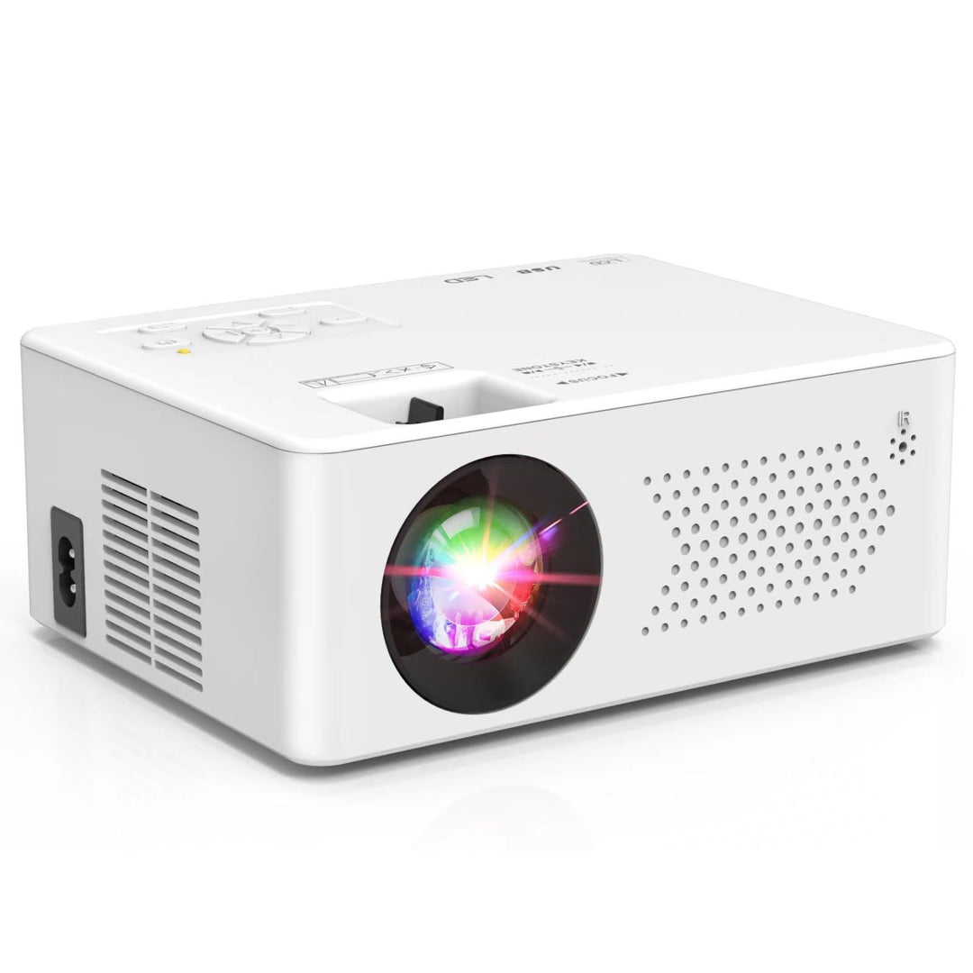 Mini Bluetooth Projector, Full HD 1080P Supported Portable Outdoor Movie Projector for iOS, Android, Windows, Compatible with TV Stick/HDMI/Smartphone/PS4/USB [Remote Included] - DOKUTRONIX