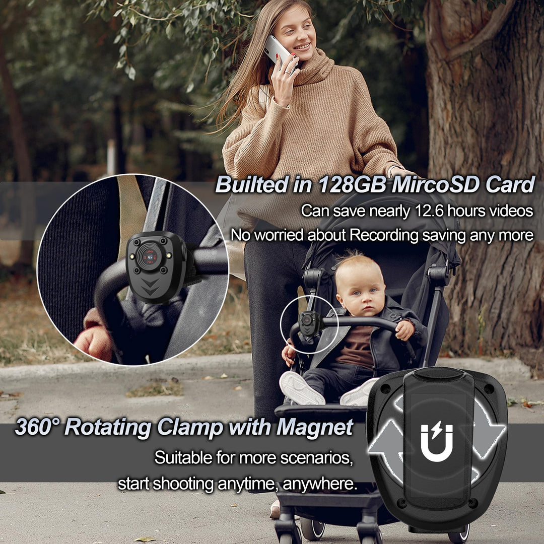 Compact Pro 1080P Mini Body Cam with Night Vision - DOKUTRONIX