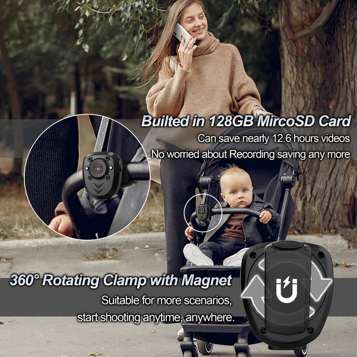 Compact Pro 1080P Mini Body Cam with Night Vision - DOKUTRONIX