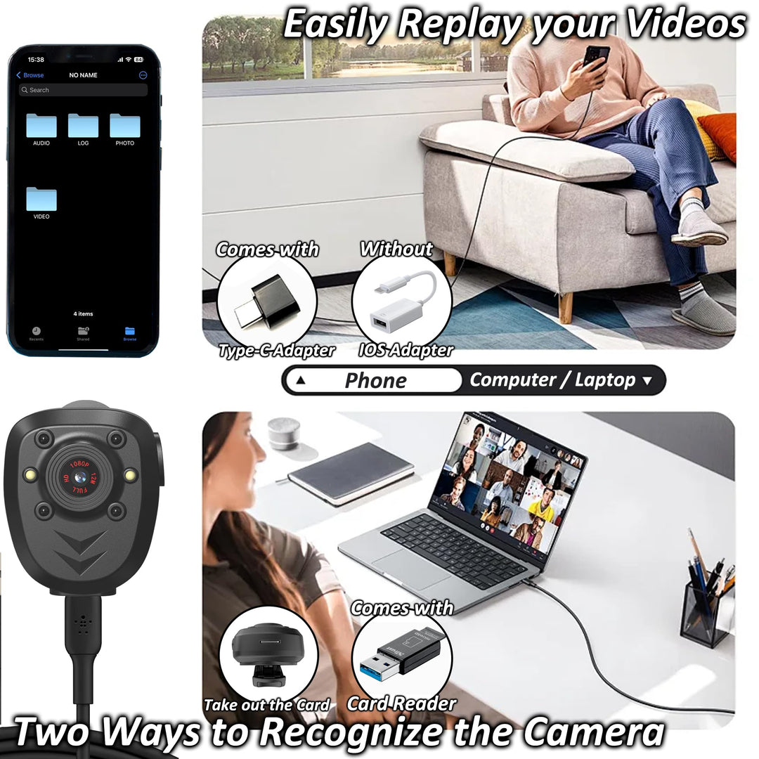 Compact Pro 1080P Mini Body Cam with Night Vision - DOKUTRONIX