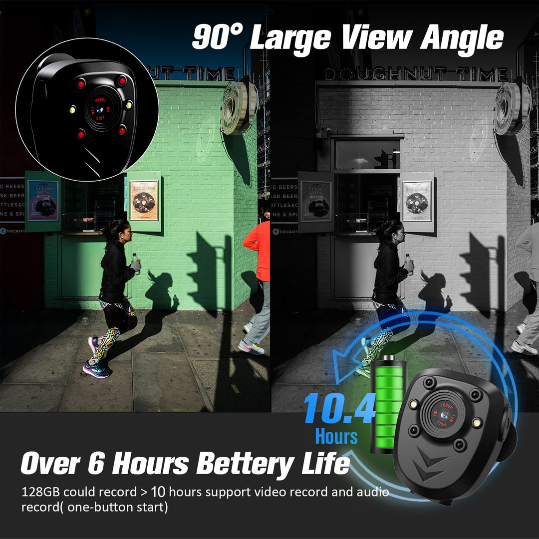 Compact Pro 1080P Mini Body Cam with Night Vision - DOKUTRONIX