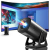 CLOKOWE Mini Projector 2024, 1080P 9000 Lux, iOS/TV Stick Ready