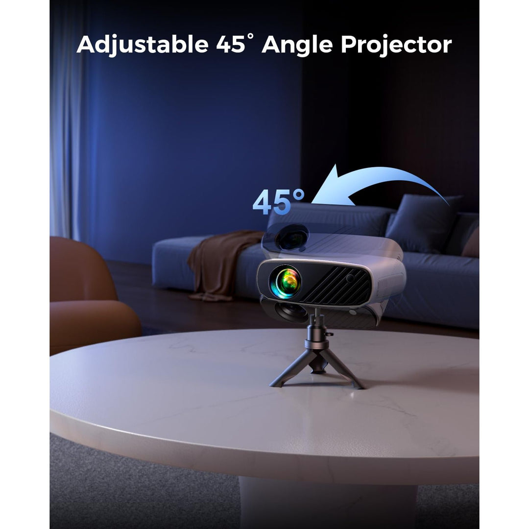 Mini Projector for iPhone, ELEPHAS 2024 Upgraded 1080P HD Projector, 8000L Portable Projector with Tripod, Movie Projector Compatible with Android/iOS/Windows/TV Stick/HDMI/USB - DOKUTRONIX