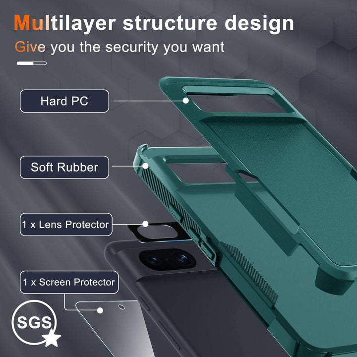 MintGuard: Rugged Pixel 8 Case with Lanyard & Protectors - DOKUTRONIX