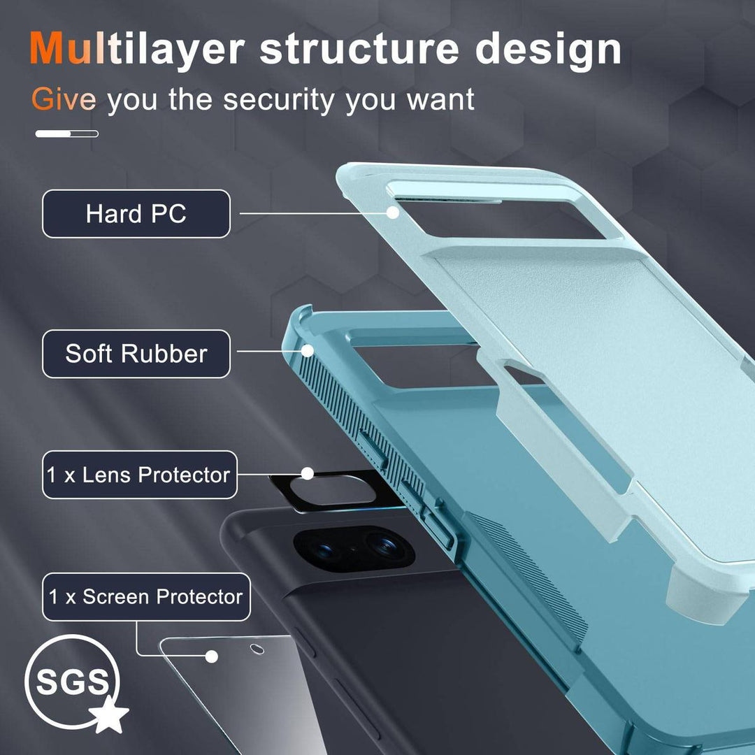 MintGuard: Rugged Pixel 8 Case with Lanyard & Protectors - DOKUTRONIX