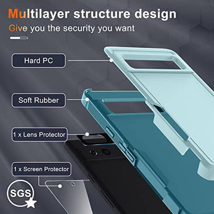 MintGuard: Rugged Pixel 8 Case with Lanyard & Protectors - DOKUTRONIX