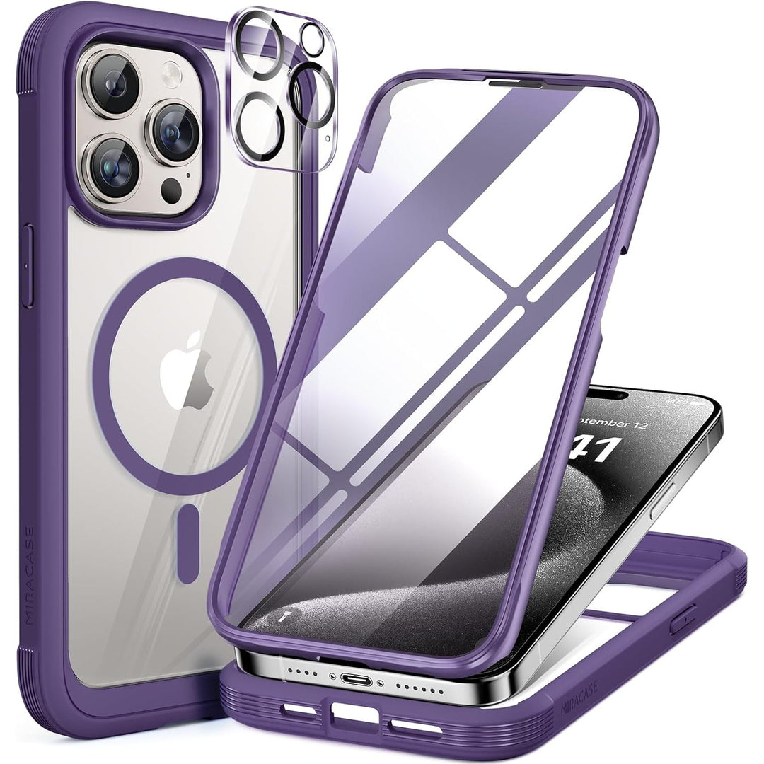Miracase ArmorGuard Purple iPhone 12/12 Pro Case - DOKUTRONIX