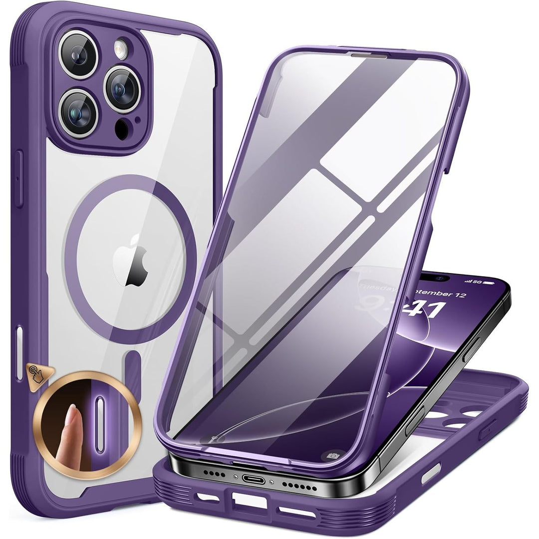 Miracase ArmorGuard Purple iPhone 12/12 Pro Case - DOKUTRONIX