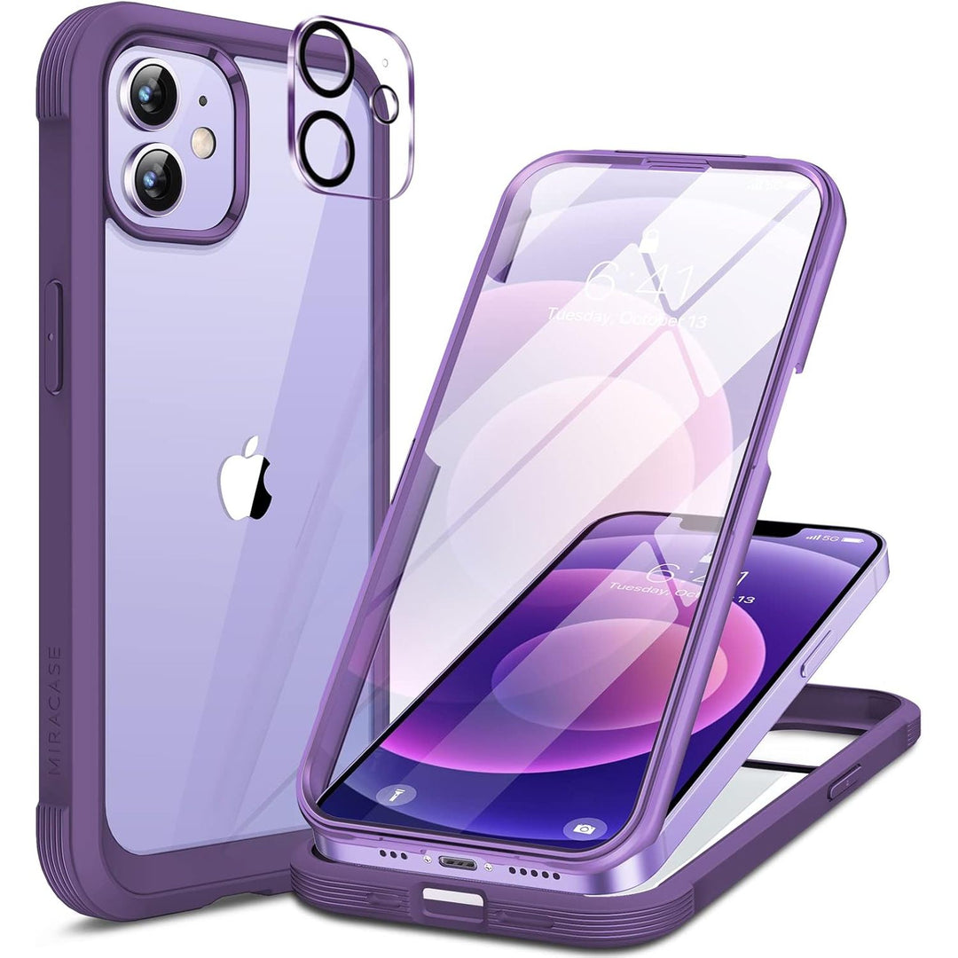 Miracase ArmorGuard Purple iPhone 12/12 Pro Case - DOKUTRONIX