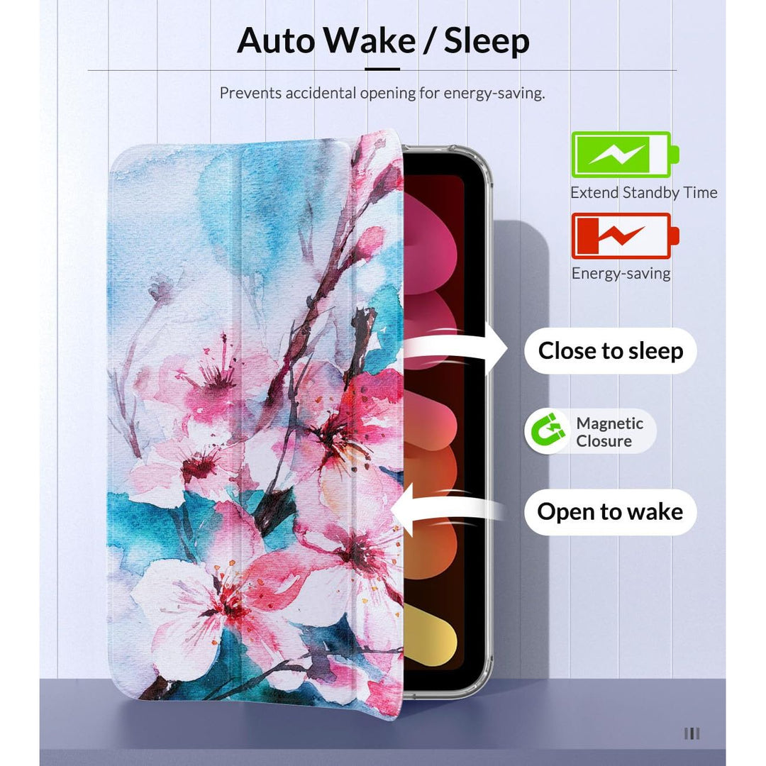 MoKo Translucent iPad Mini Case - Peach Blossom - DOKUTRONIX