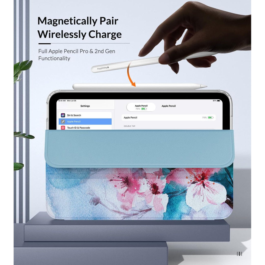 MoKo Translucent iPad Mini Case - Peach Blossom - DOKUTRONIX