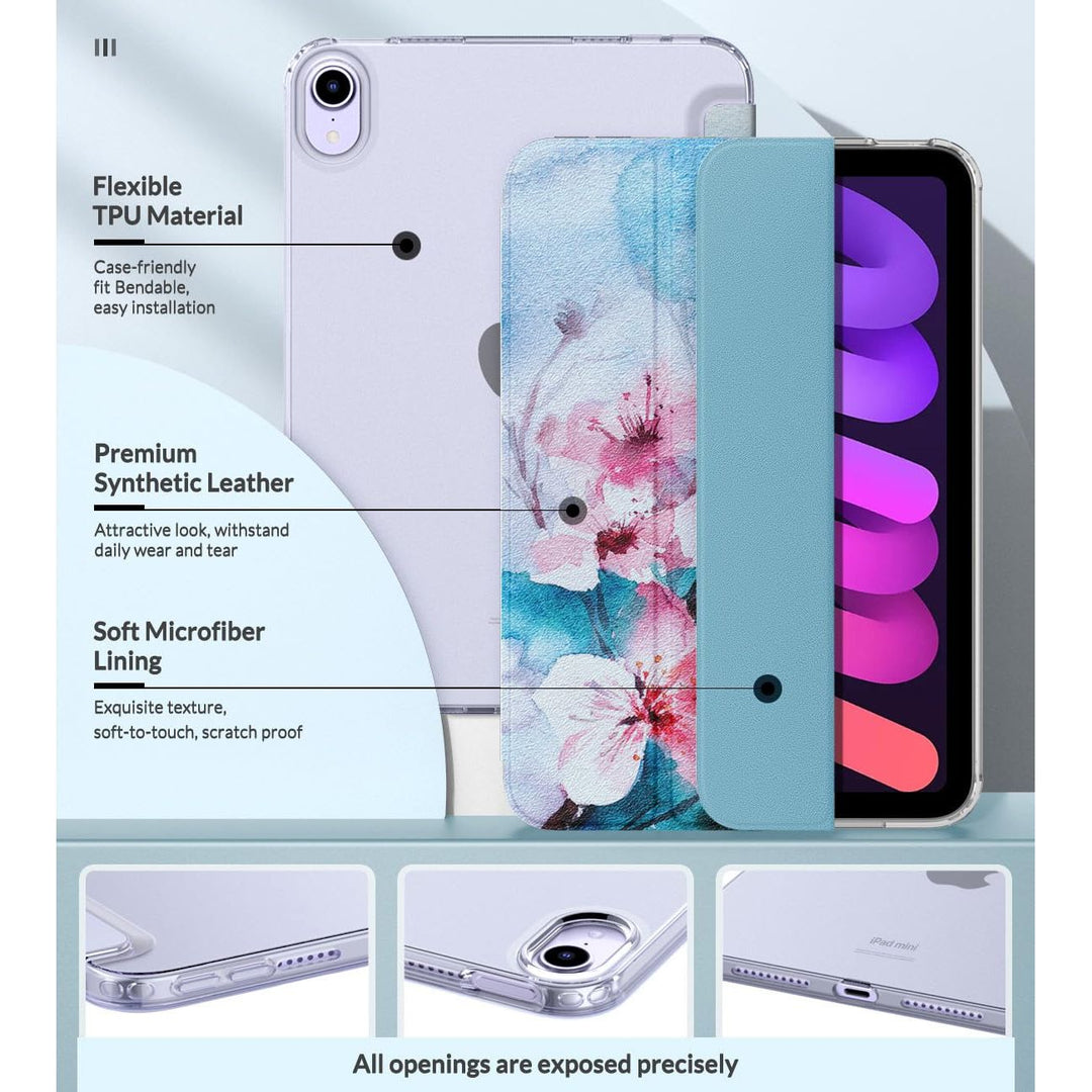 MoKo Translucent iPad Mini Case - Peach Blossom - DOKUTRONIX