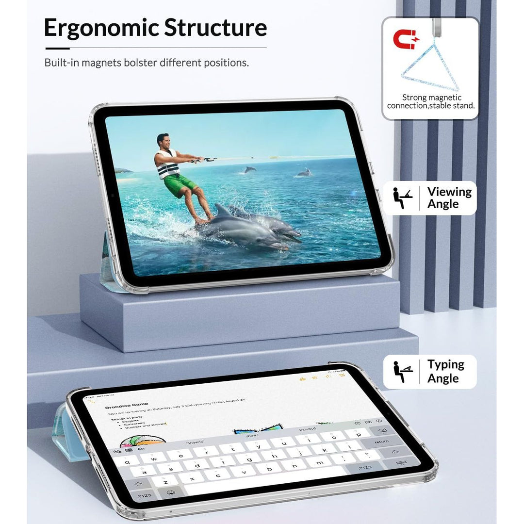 MoKo Translucent iPad Mini Case - Peach Blossom - DOKUTRONIX