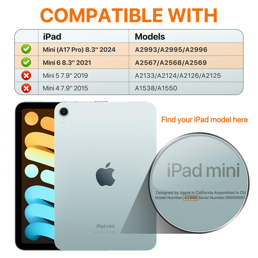 MoKo iPad Mini 7/6 Soft TPU Frosted Case - Gray Forest - DOKUTRONIX
