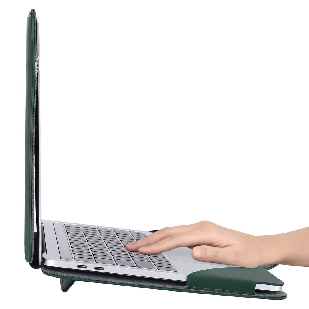 Teal Chic: MOSISO Leather MacBook 13 Case - DOKUTRONIX
