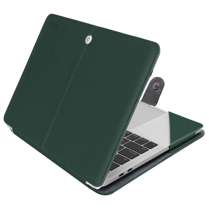 Teal Chic: MOSISO Leather MacBook 13 Case - DOKUTRONIX