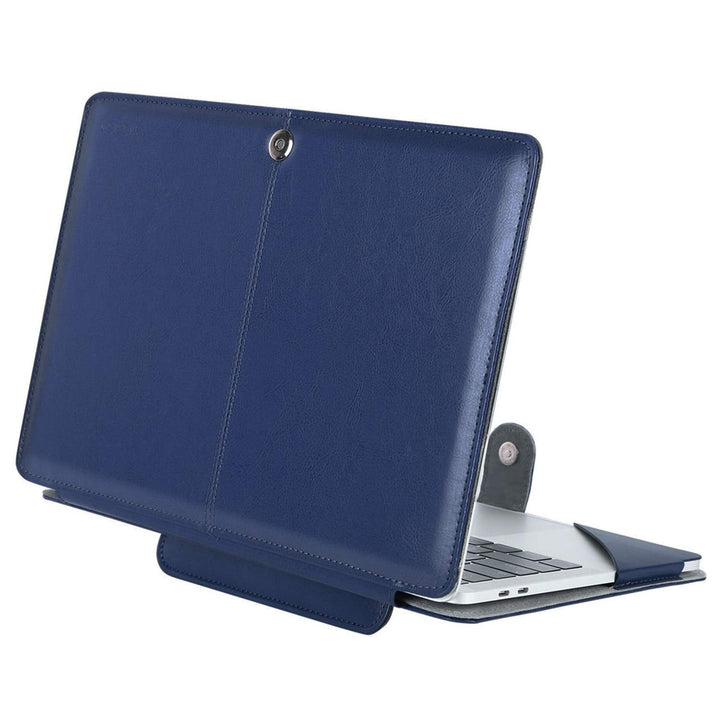Navy Leather Portfolio Case for MacBook Air/Pro 13 - DOKUTRONIX