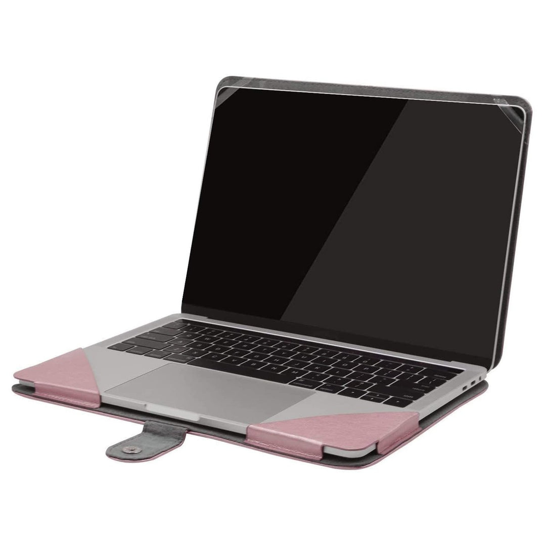 Rose Gold PU Leather MacBook 13 Portfolio Case - DOKUTRONIX