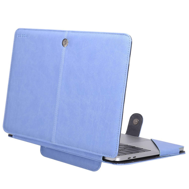 Serenity Blue Leather Case for MacBook Air/Pro 13 - DOKUTRONIX
