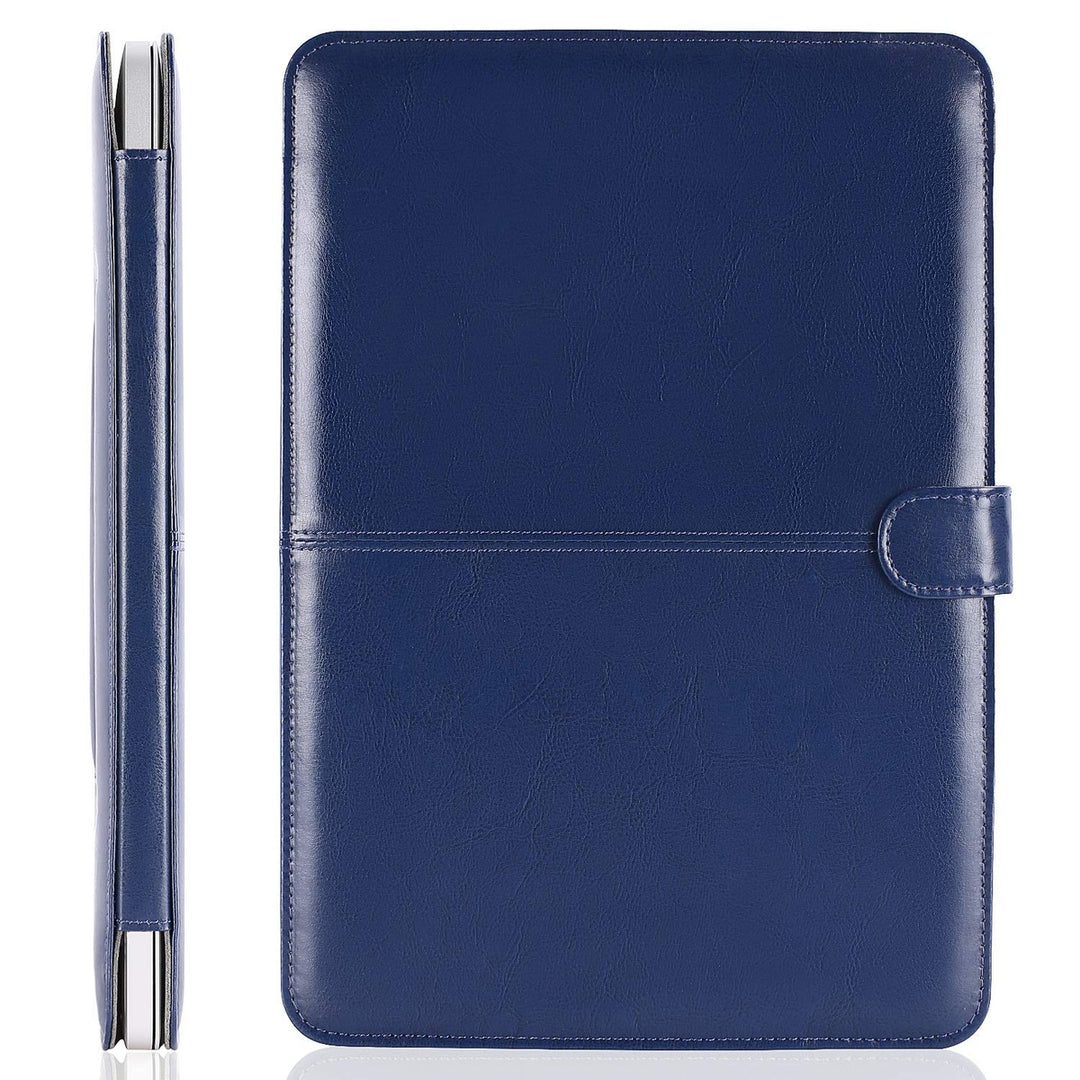 Navy Leather Portfolio Case for MacBook Air/Pro 13 - DOKUTRONIX