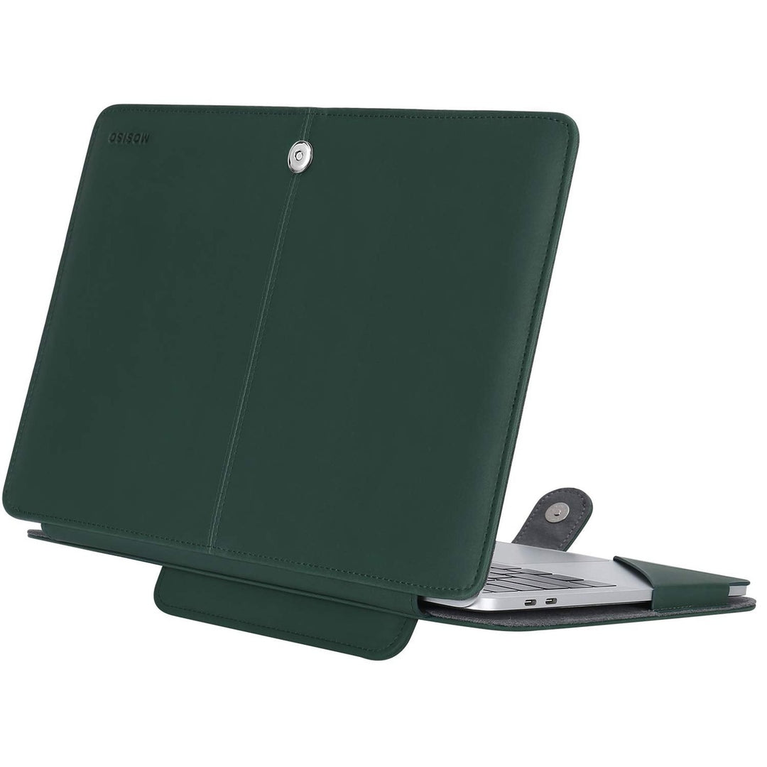 Teal Chic: MOSISO Leather MacBook 13 Case - DOKUTRONIX