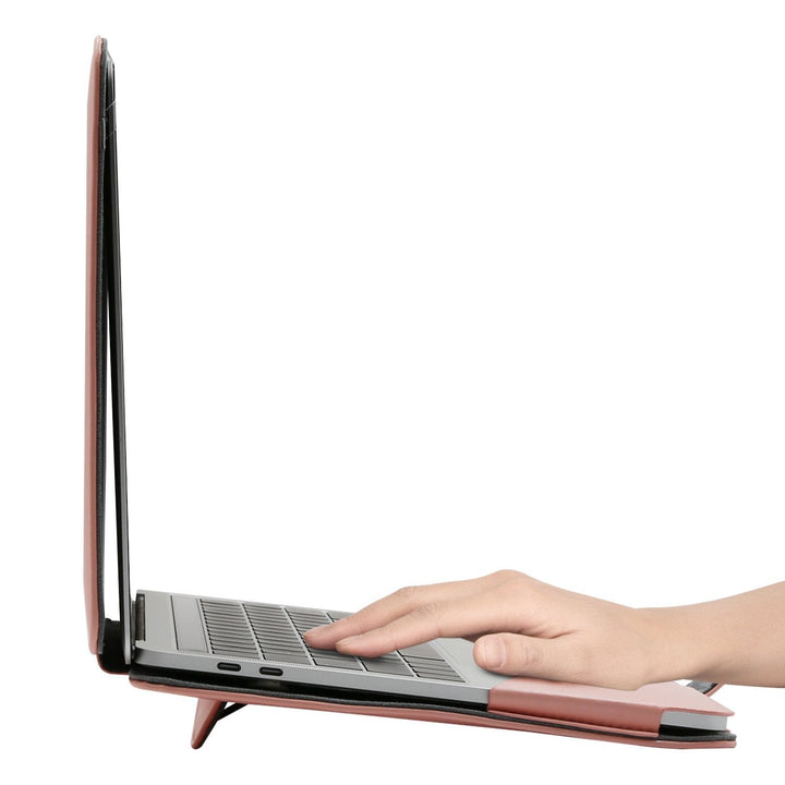 MacAir 13 Leather Portfolio - Rose Quartz - DOKUTRONIX