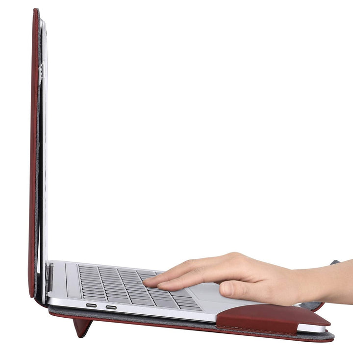 Claret Red PU Leather MacBook Air/Pro Case - DOKUTRONIX
