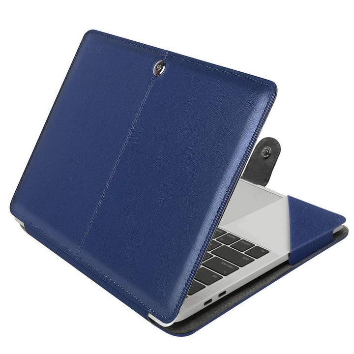 Navy Leather Portfolio Case for MacBook Air/Pro 13 - DOKUTRONIX