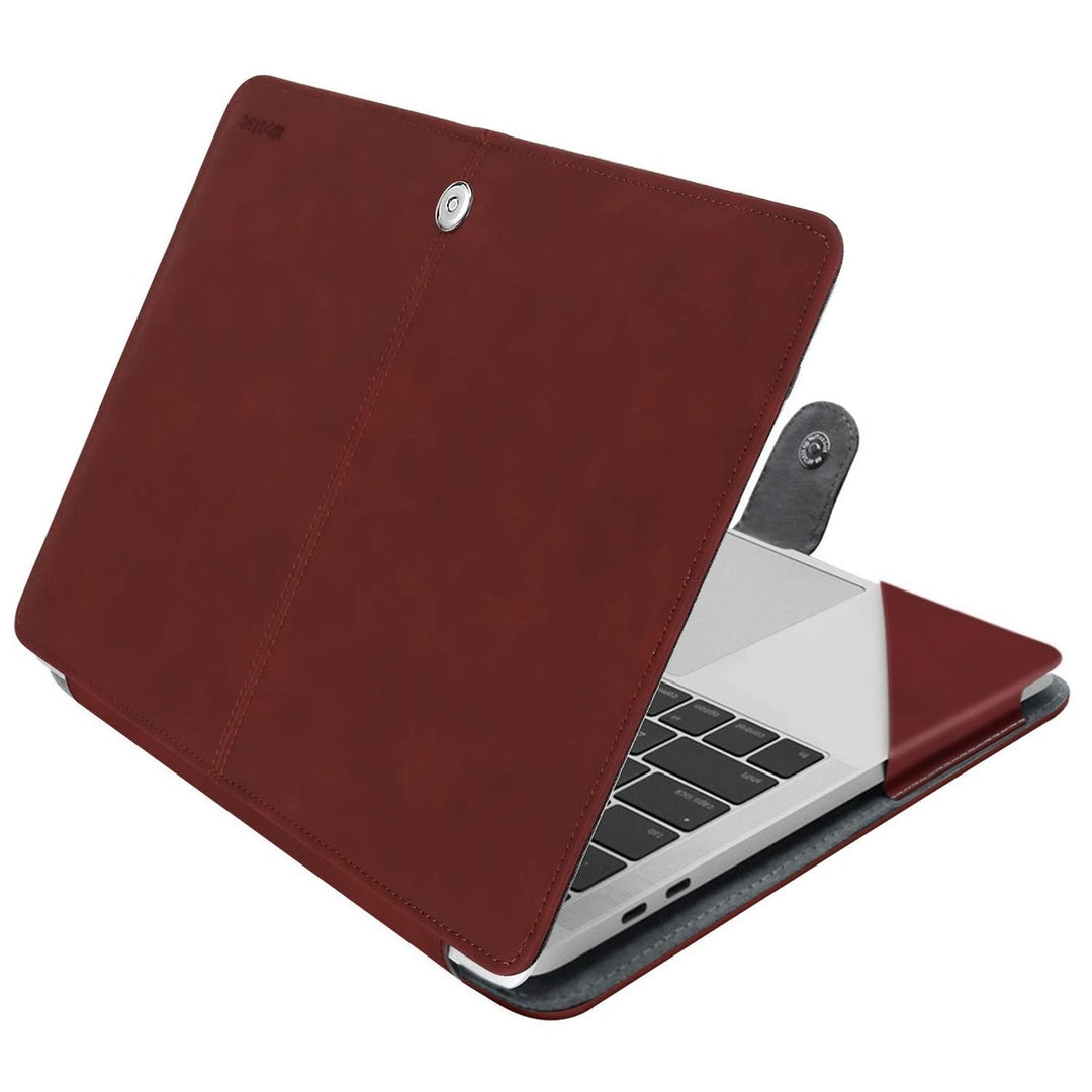 Claret Red PU Leather MacBook Air/Pro Case - DOKUTRONIX