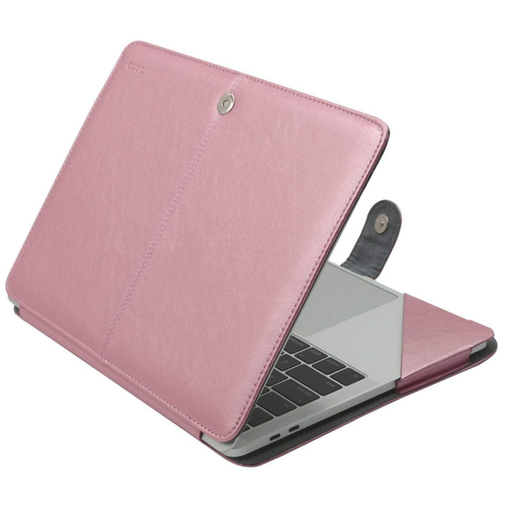 Rose Gold PU Leather MacBook 13 Portfolio Case - DOKUTRONIX