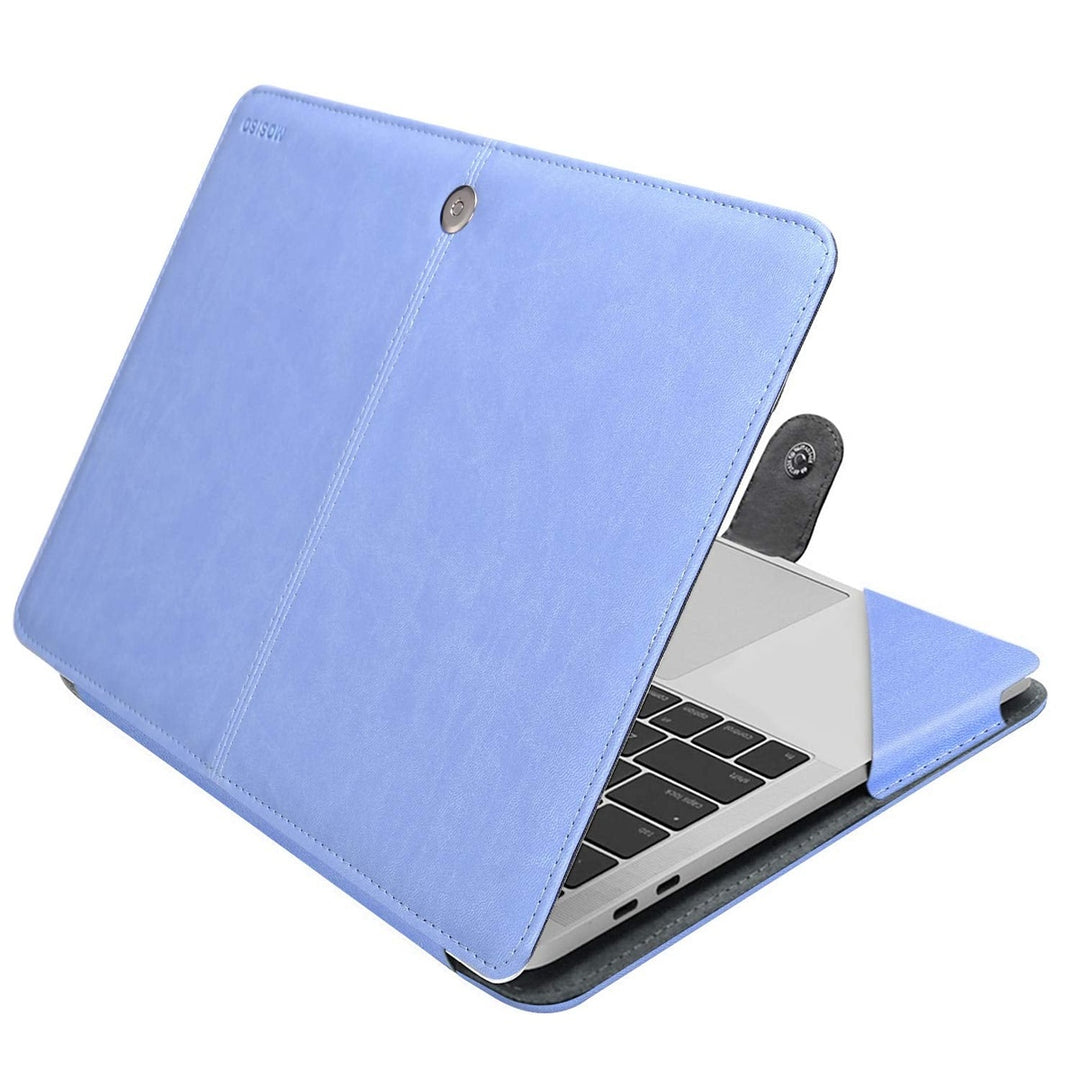Serenity Blue Leather Case for MacBook Air/Pro 13 - DOKUTRONIX