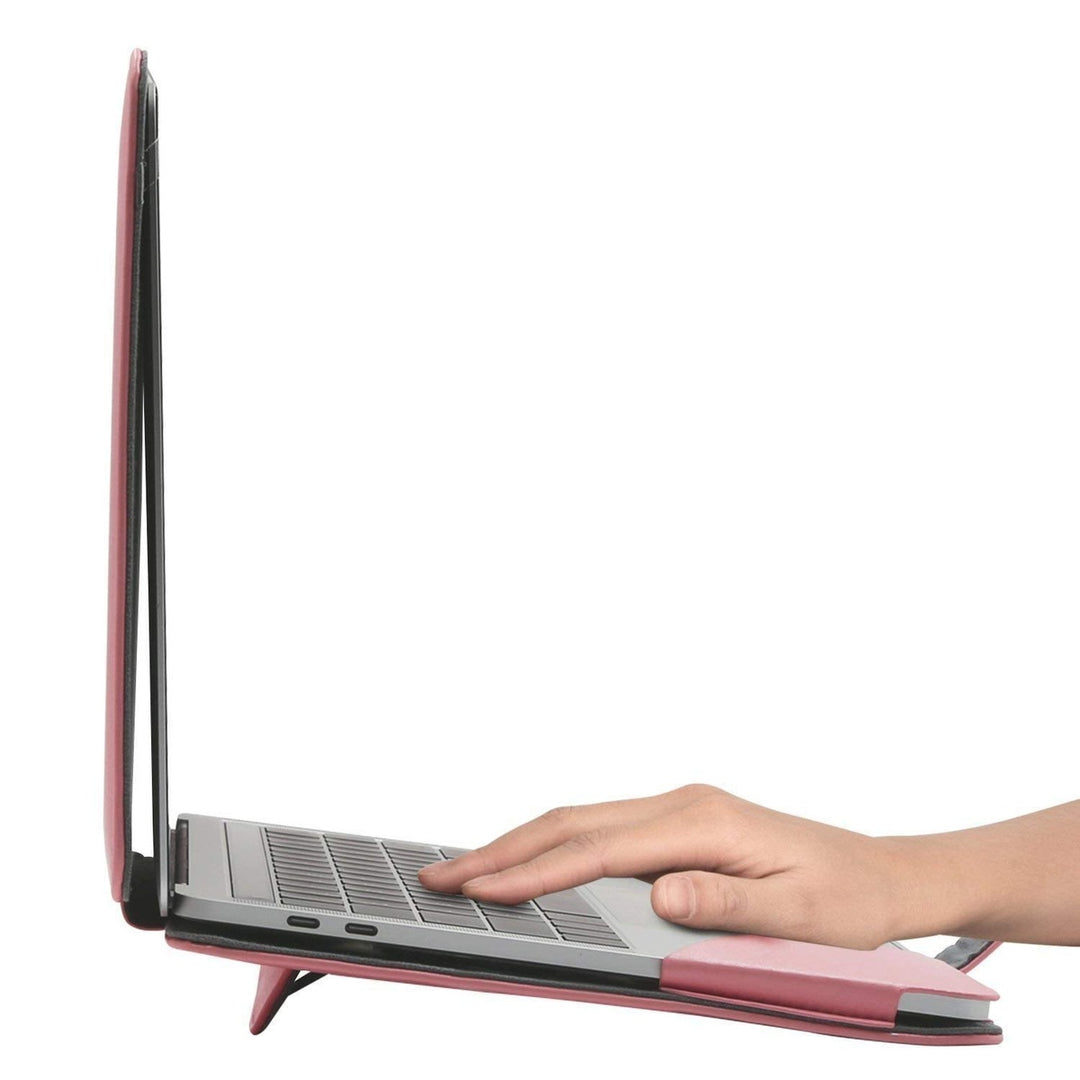 Rose Gold PU Leather MacBook 13 Portfolio Case - DOKUTRONIX