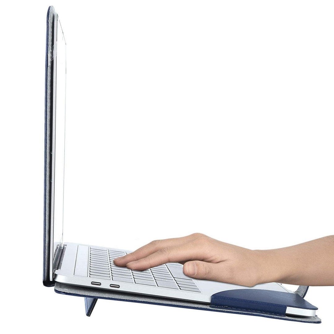 Navy Leather Portfolio Case for MacBook Air/Pro 13 - DOKUTRONIX