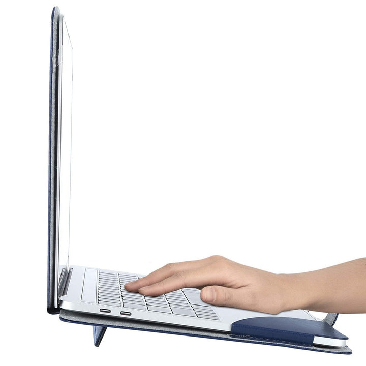 Navy Leather Portfolio Case for MacBook Air/Pro 13 - DOKUTRONIX
