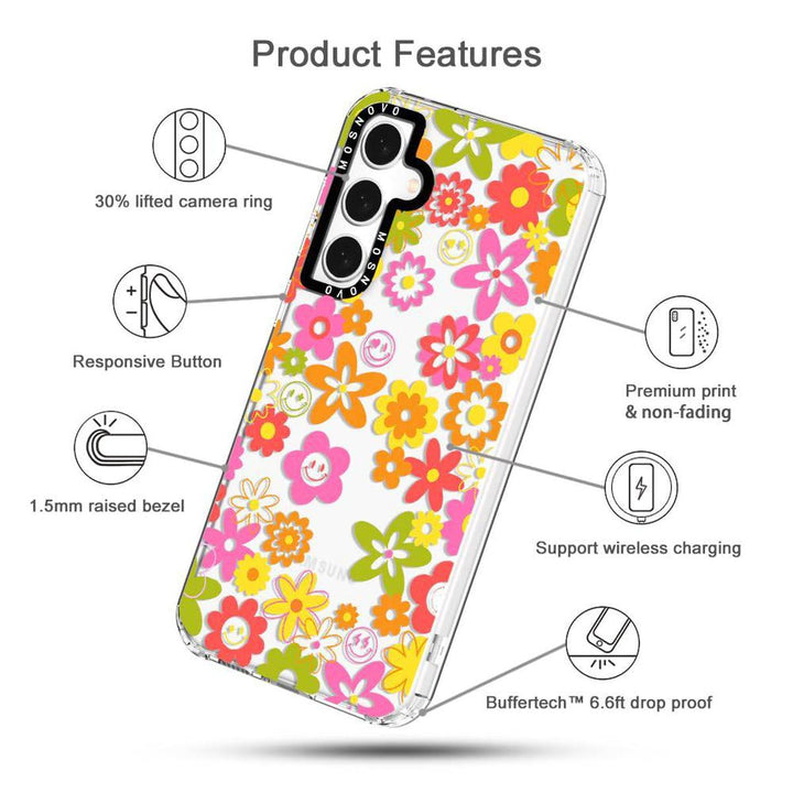 GroovyGuard Case for Galaxy S24 Ultra - Clear TPU - DOKUTRONIX