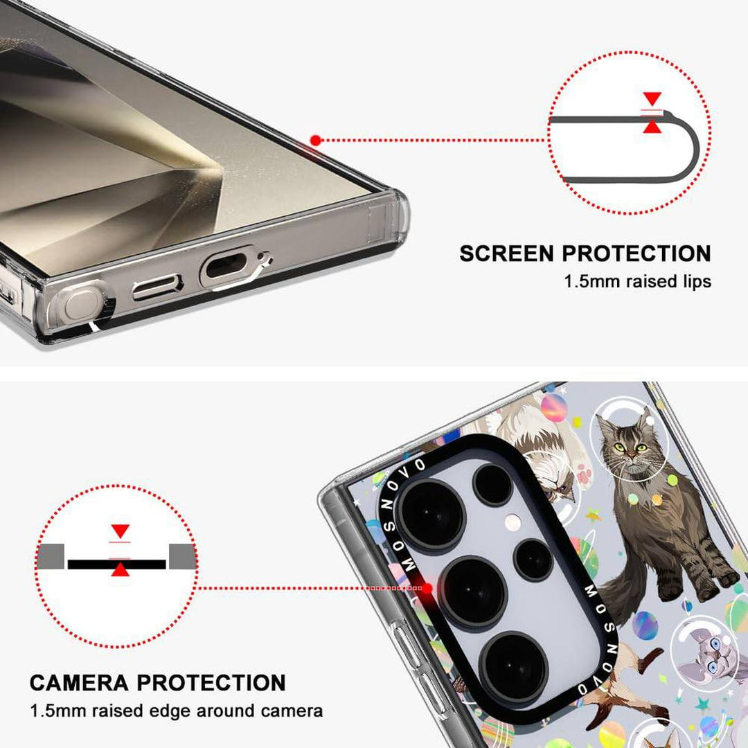 GroovyGuard Case for Galaxy S24 Ultra - Clear TPU - DOKUTRONIX