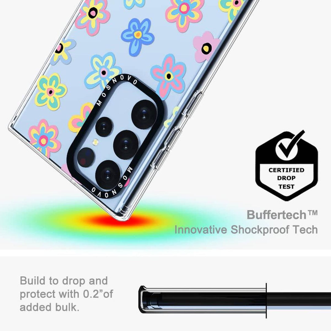 GroovyGuard Case for Galaxy S24 Ultra - Clear TPU - DOKUTRONIX
