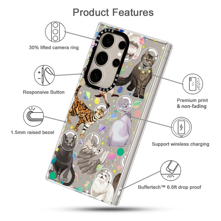 GroovyGuard Case for Galaxy S24 Ultra - Clear TPU - DOKUTRONIX