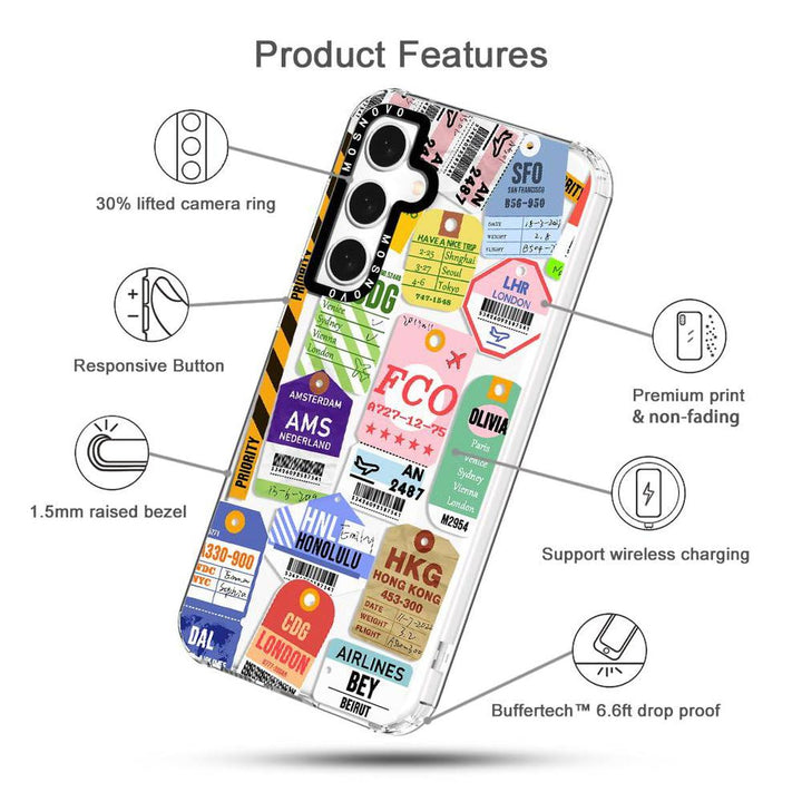 GroovyGuard Case for Galaxy S24 Ultra - Clear TPU - DOKUTRONIX
