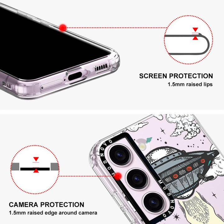 GroovyGuard Case for Galaxy S24 Ultra - Clear TPU - DOKUTRONIX